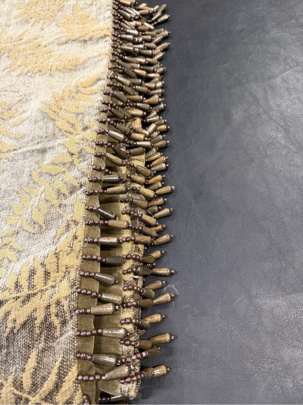 Vintage Brentwood Originals Jacquard Fern Throw Blanket 60x41 Sage Green Velvet - Picture 10 of 15